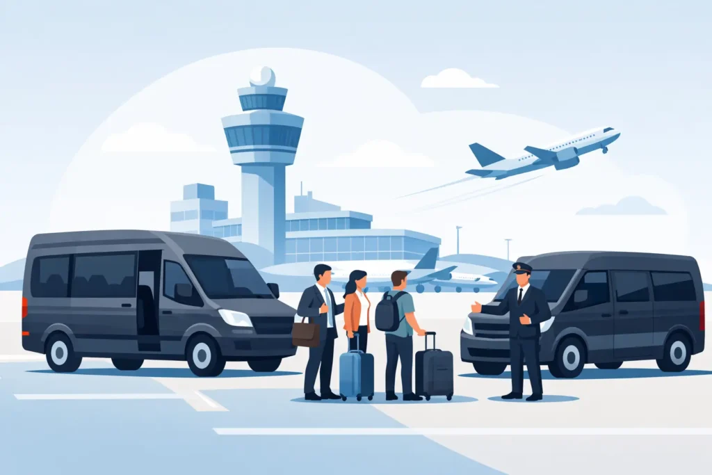 Groepsvervoer Schiphol regelen zonder gedoe