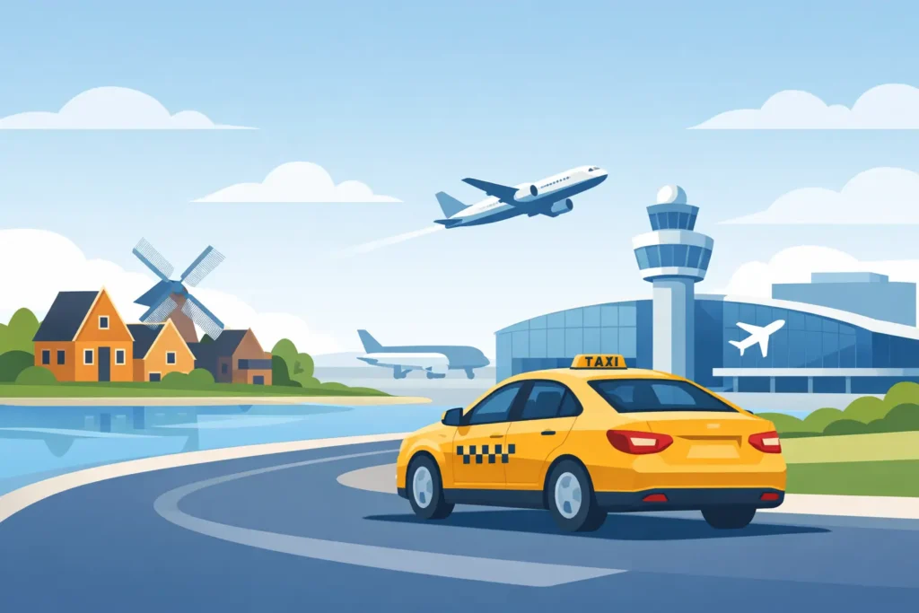 Taxi Houten naar Schiphol zonder gedoe