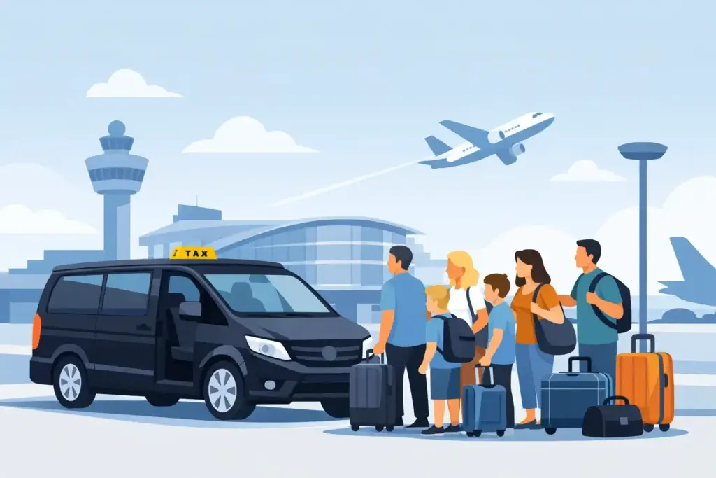 Taxi Schiphol voor 6 personen boeken