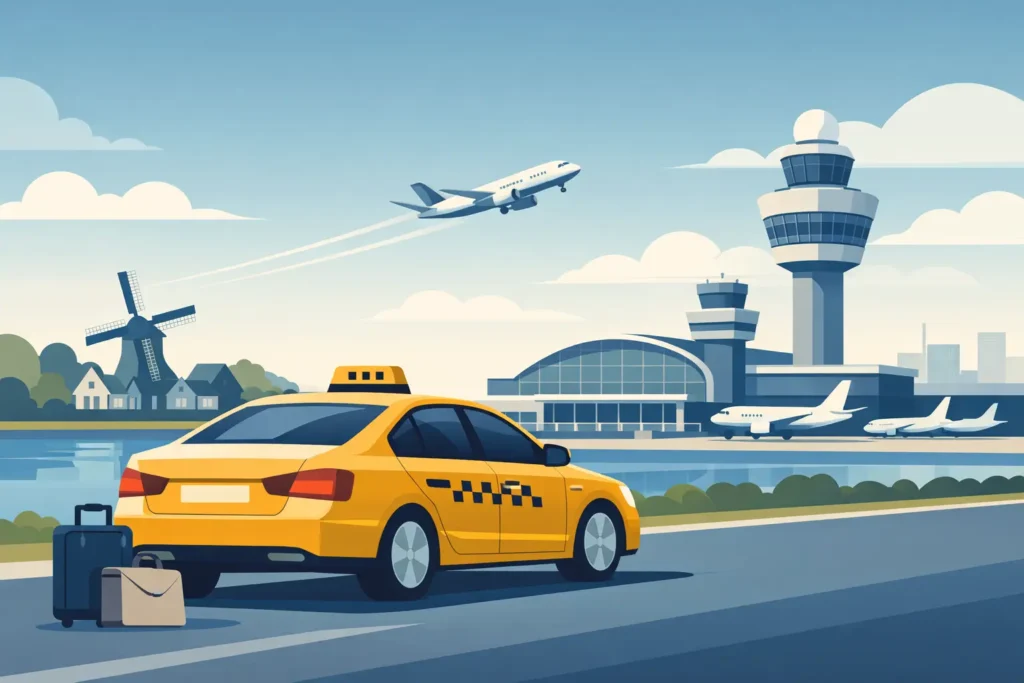 Taxi Maarssen naar Schiphol zonder reisstress