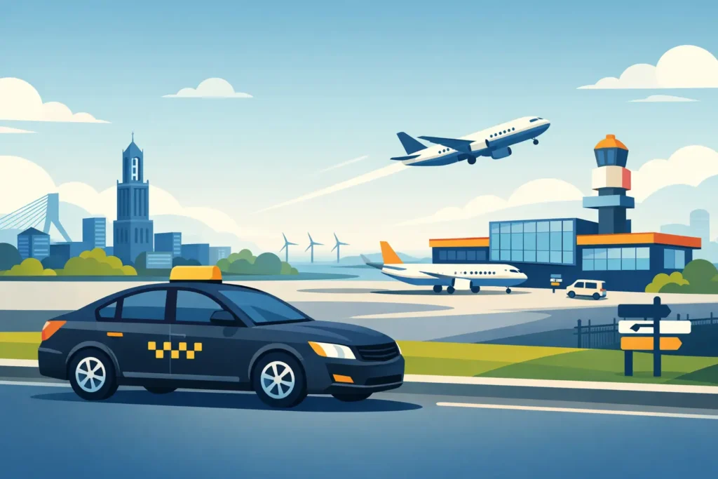 Taxi naar Rotterdam Airport vanuit Utrecht
