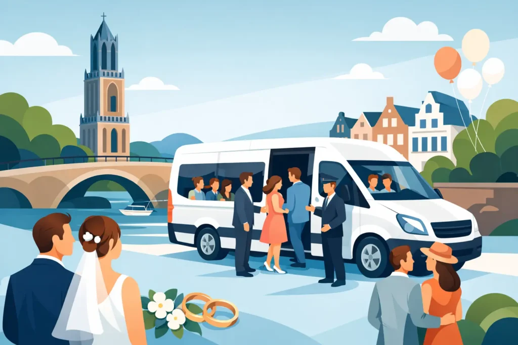 Bruiloft vervoer Utrecht taxibus voor uw gasten