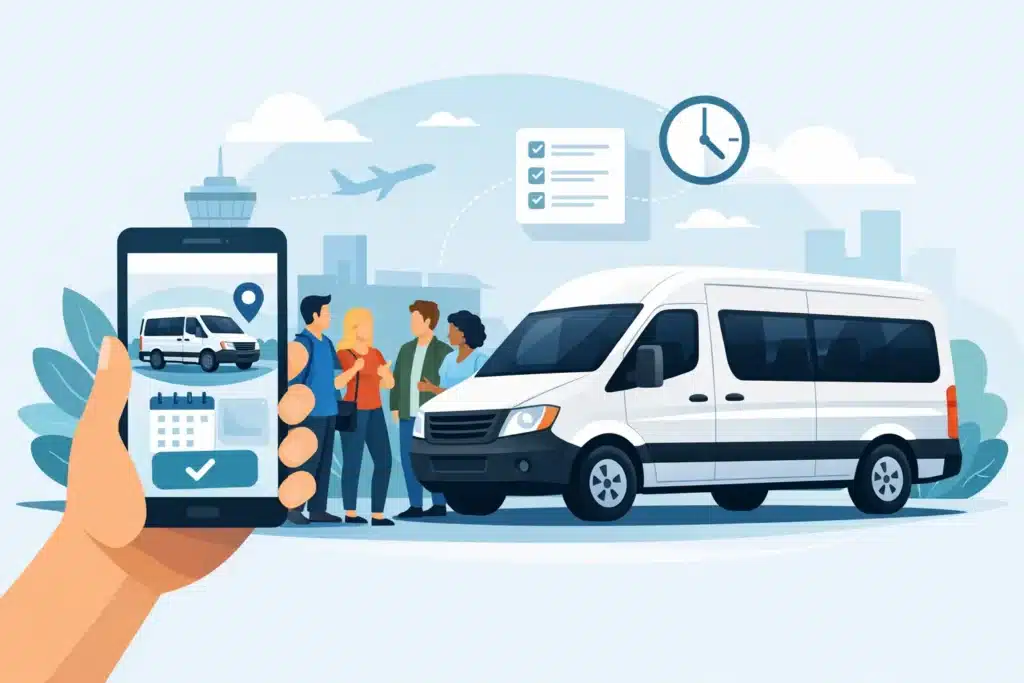 Hoe een taxibus voor een groep reserveren?