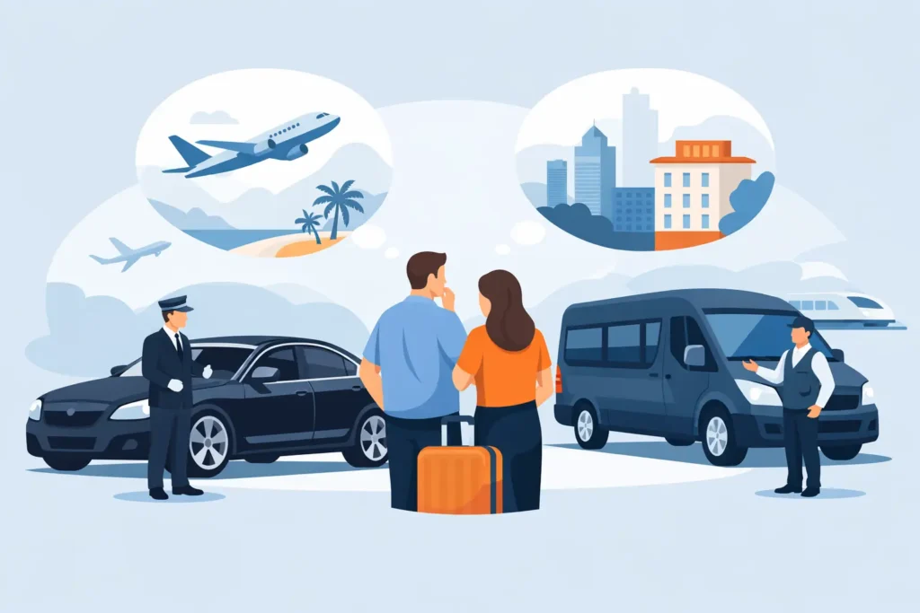 Privé transfer of shuttle: wat past bij uw reis?