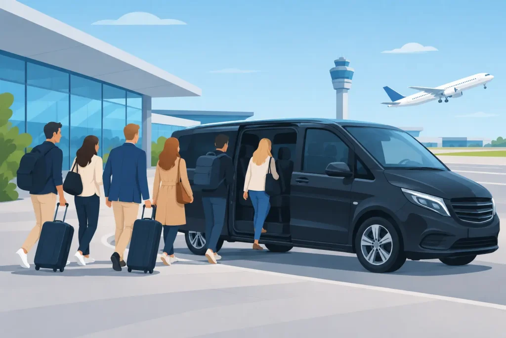 Taxibus van Nieuwegein naar Schiphol, Eindhoven of Brussel