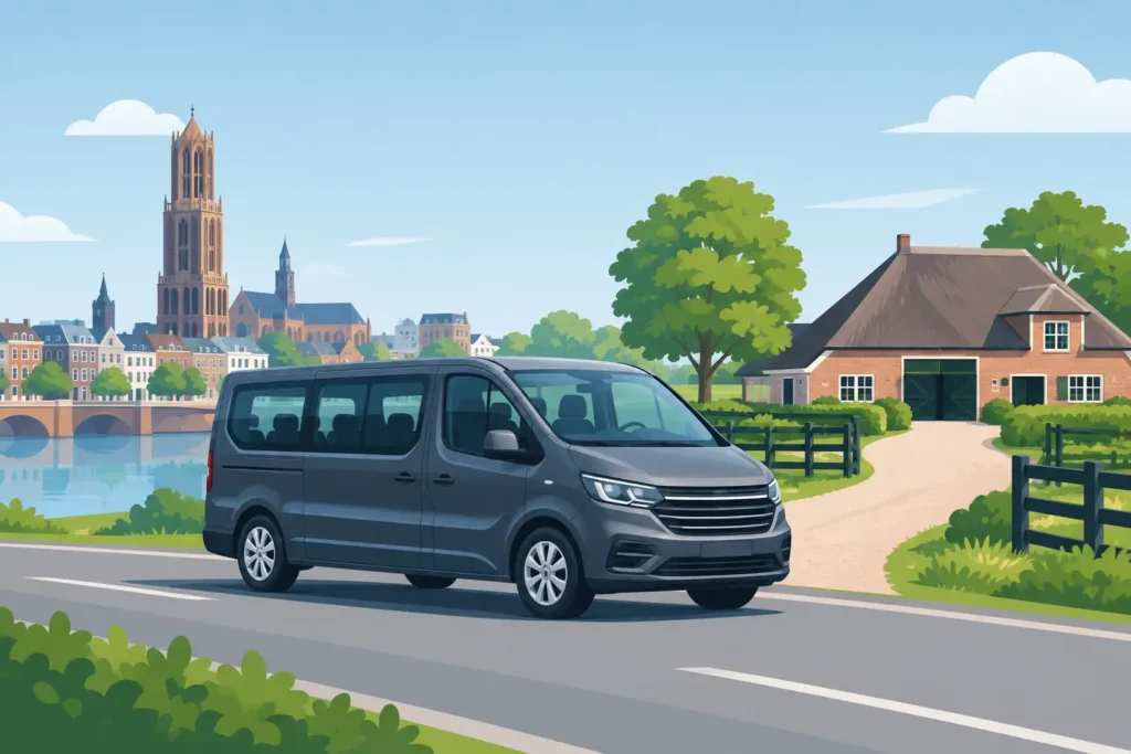 Taxibusje 8 personen Utrecht naar Hoeve Landzicht