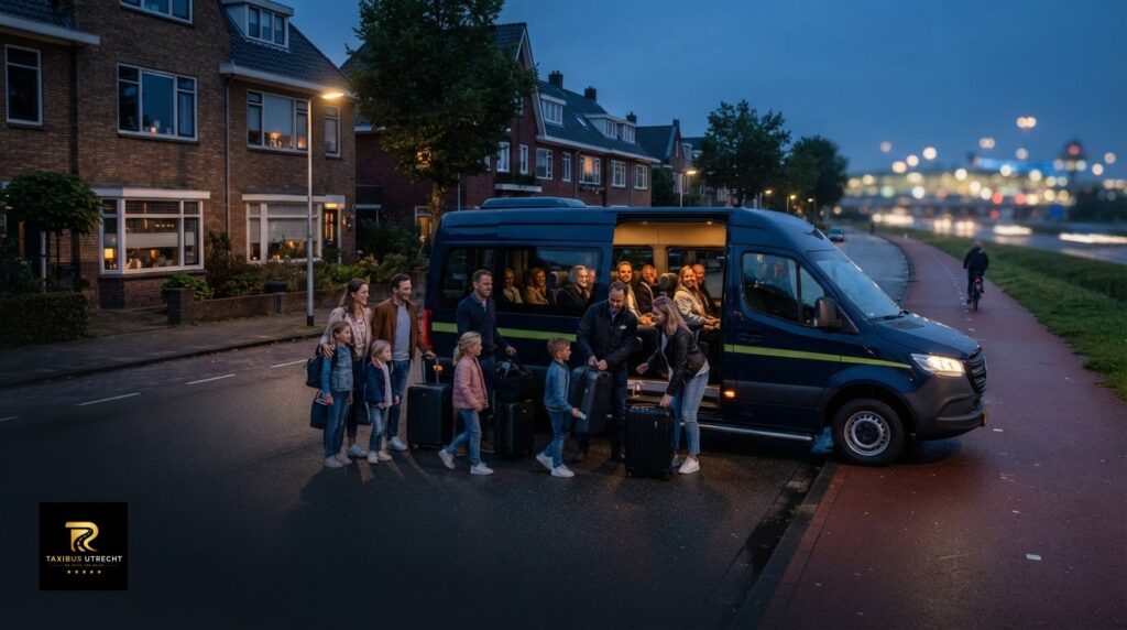 8 persoons taxibus van Leidsche Rijn naar Schiphol met vaste prijs