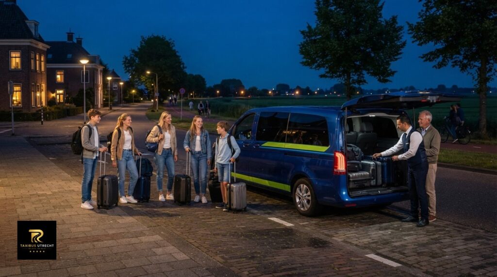 Taxibus voor 7 personen van Woerden naar Schiphol
