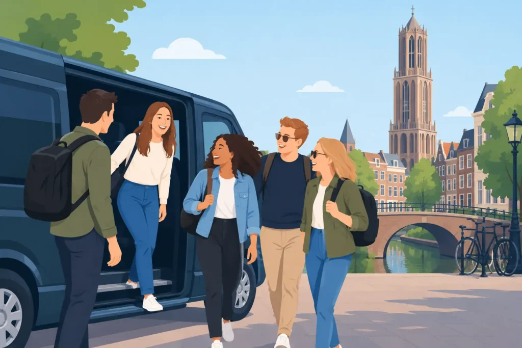 Groepsvervoer vriendengroep activiteit Utrecht
