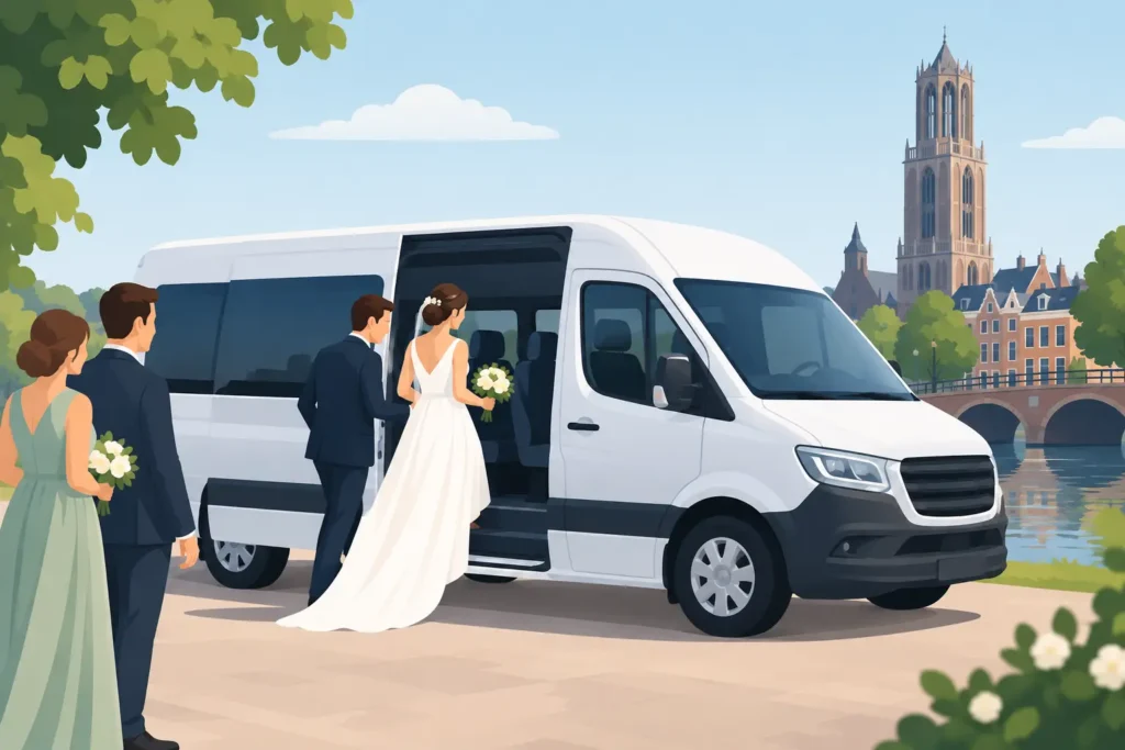 Taxibusje huren voor bruiloft in regio Utrecht